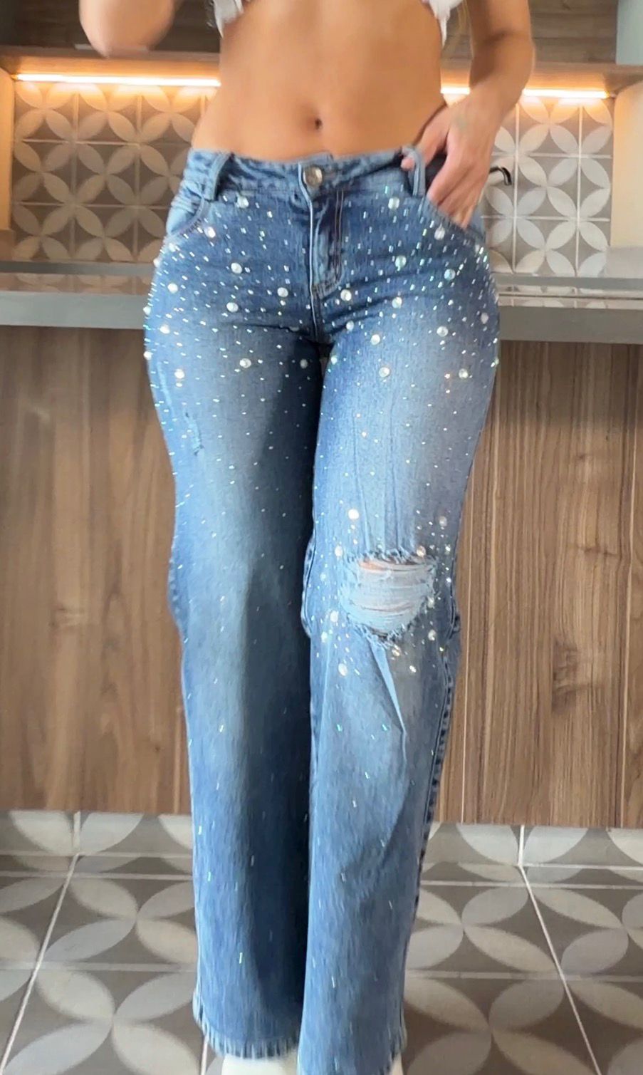 JEANS DeVONNE  - ANCHOS - CON BOLSILLOS