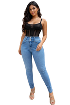 JEANS  DEL MAR -  Bota Skinny (tubo) - Sin Bolsillos - Con o sin FAJA TRIPLE LEVANTA Cola 3D - 4D - Tiro ALTO