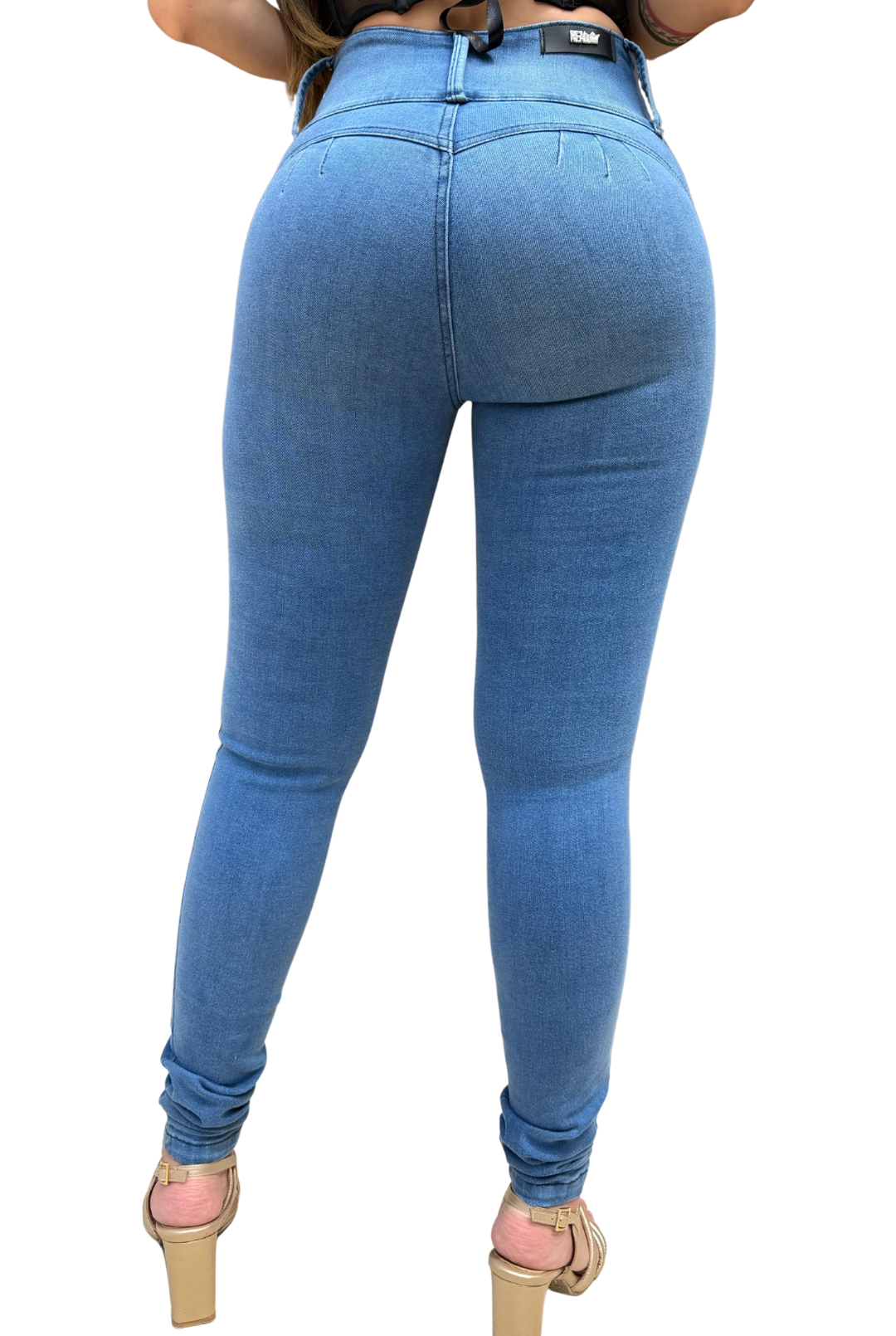 JEANS  DEL MAR -  Bota Skinny (tubo) - Sin Bolsillos - Con o sin FAJA TRIPLE LEVANTA Cola 3D - 4D - Tiro ALTO