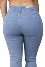 JEANS JOHANNA -  Bota Skinny (tubo) - Sin Bolsillos - Con o sin FAJA TRIPLE LEVANTA Cola 3D - 4D - Tiro ALTO