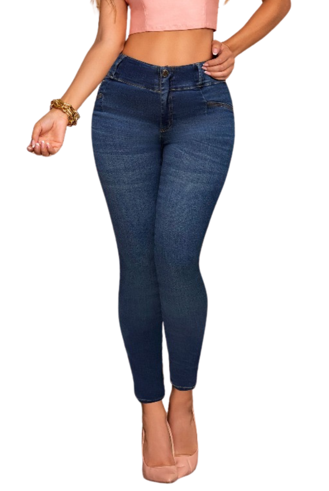 JEANS JULIETA  -  Bota Skinny (tubo) - Sin Bolsillos - Con o sin FAJA TRIPLE LEVANTA Cola 3D - 4D - Tiro ALTO