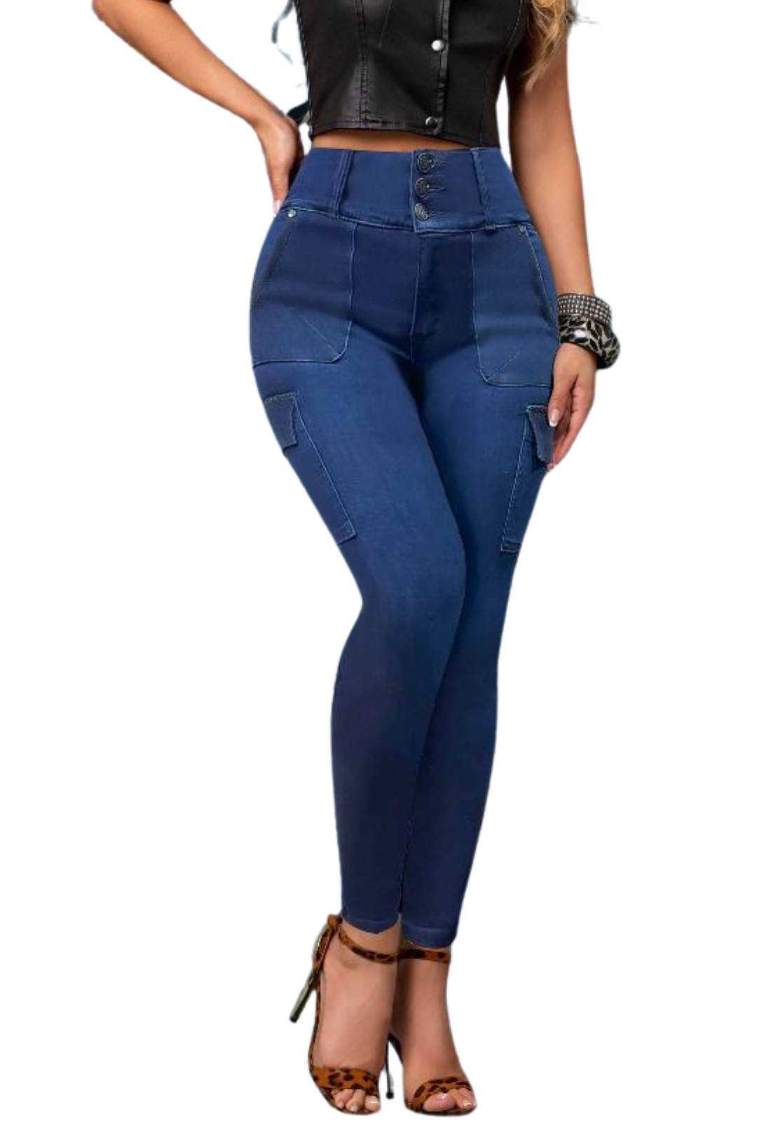 JEANS KEILLA  - Bota Skinny (tubo) - Sin Bolsillos - Con o sin FAJA TRIPLE LEVANTA Cola 3D - 4D - Tiro ALTO