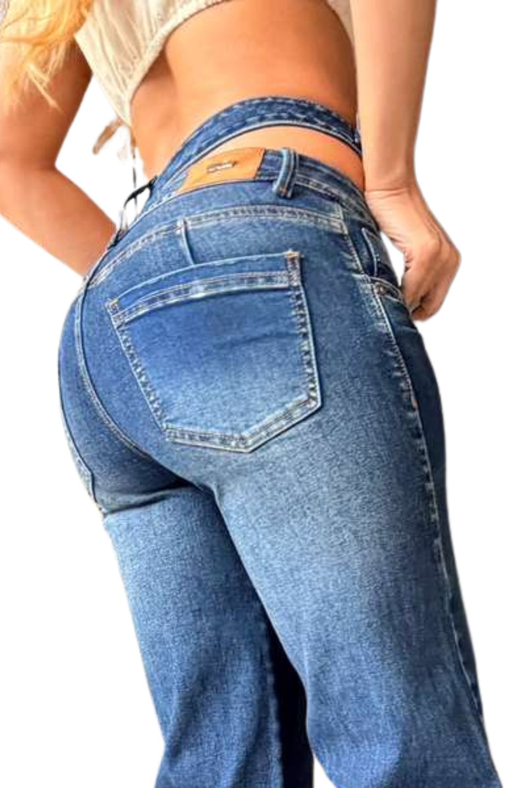 JEANS MoNTCLAIR - Wide leg - STRECH - Ancho - tono Azul oscuro-  ancho REAL CULTURE