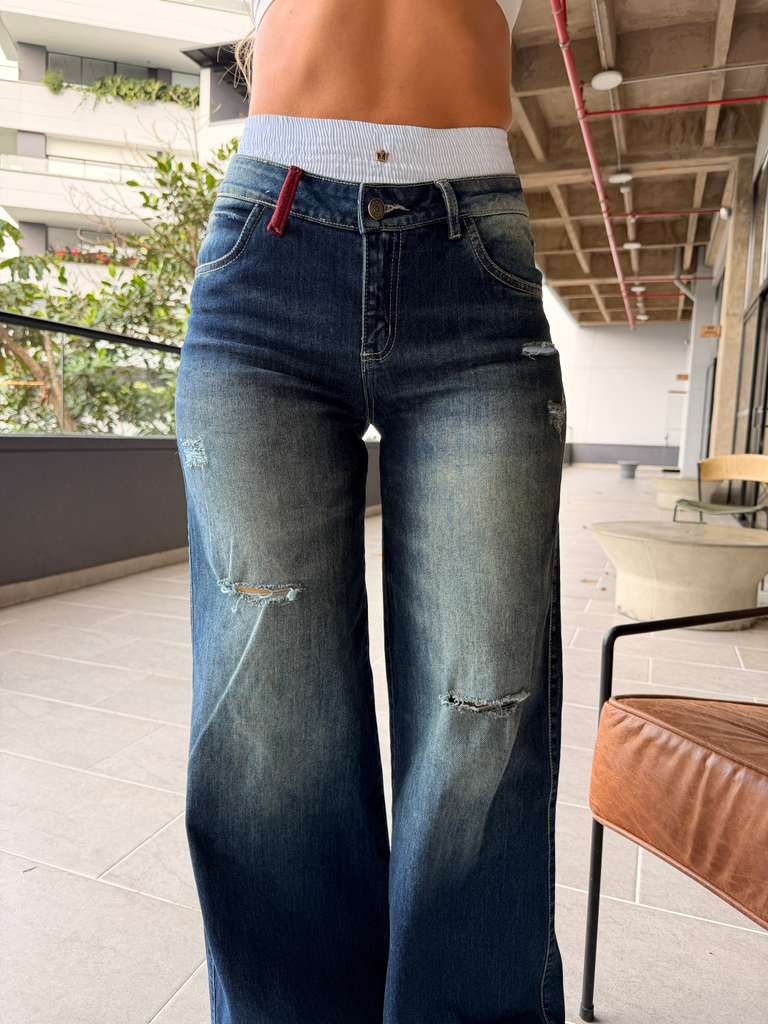 JEANS DeLARO - ANCHOS - CON BOLSILLOS